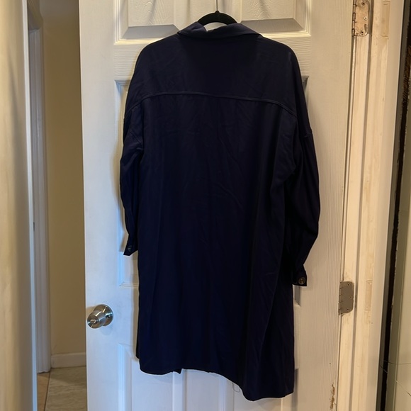 Long Cardigan Throw Jacket Navy Blue Forever 21 - Picture 8 of 8